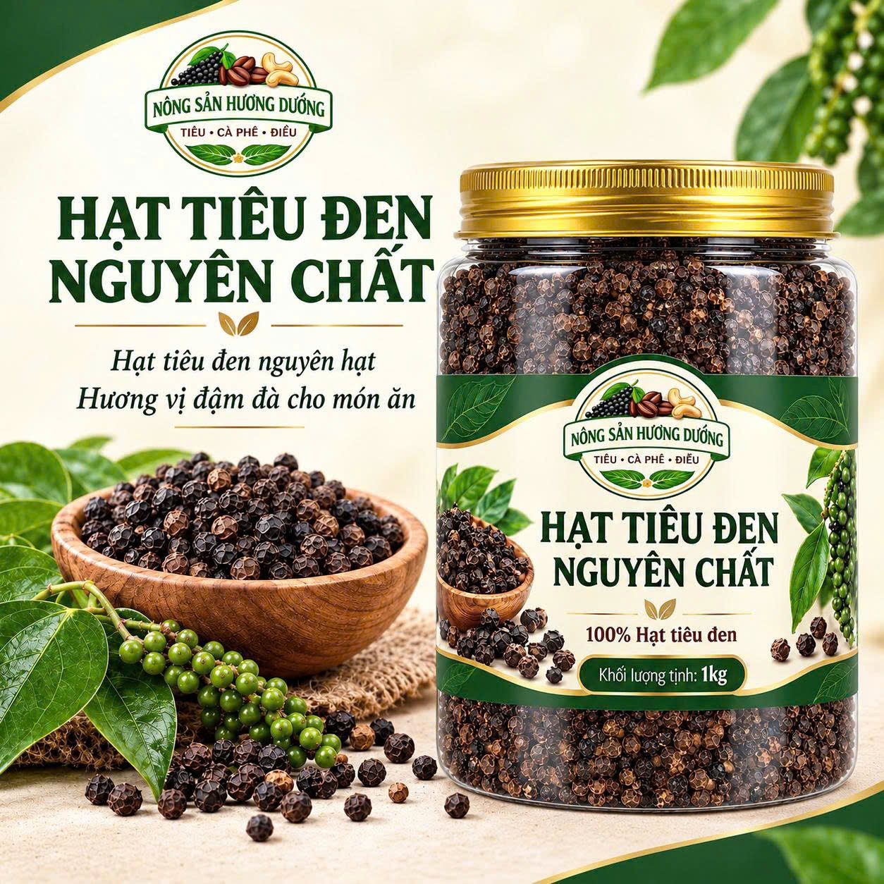 Hạt Tiêu Đen Sạch Nguyên Chất – Hủ 1kg - Ảnh 5