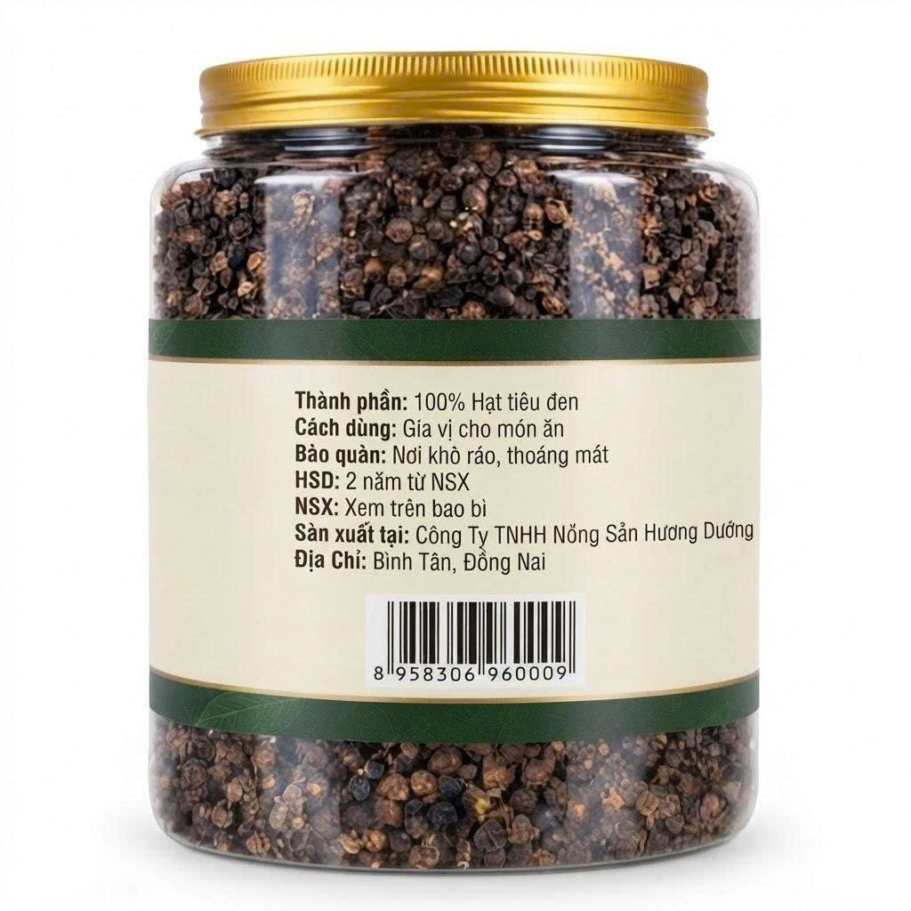 Hạt Tiêu Đen Sạch Nguyên Chất – Hủ 1kg - Ảnh 2